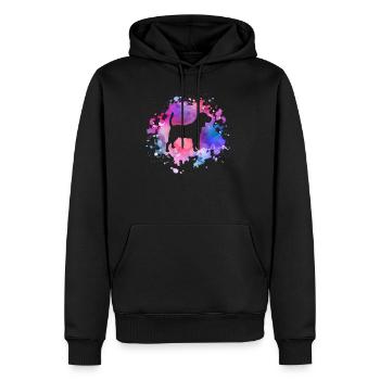 Amoureux des chiens Beagle - Sweat à capuche Premium bio Homme - noir - Devant - Nico (187cm)