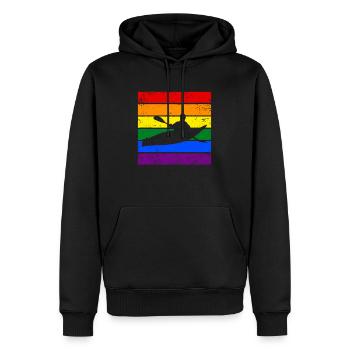 Canoeing LGBTQ - Men’s Premium Organic Hoodie - black - Front - Nico (187cm)