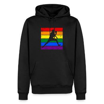Tischtennis LGBTQ - Männer Premium Bio Hoodie - Schwarz - Vorne - Nico (187cm)