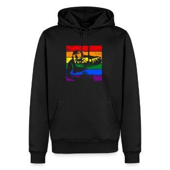 Schweißen LGBTQ - Männer Premium Bio Hoodie - Schwarz - Vorne - Nico (187cm)