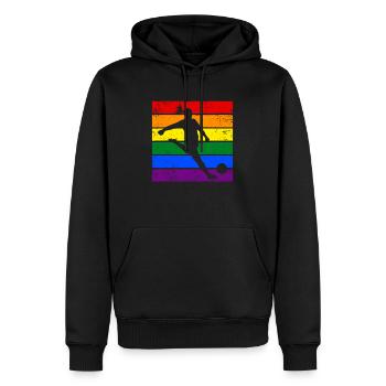 Frauenfußball LGBTQ - Männer Premium Bio Hoodie - Schwarz - Vorne - Nico (187cm)
