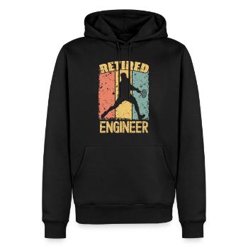 Tennis retired engineer - Men’s Premium Organic Hoodie - black - Front - Nico (187cm)