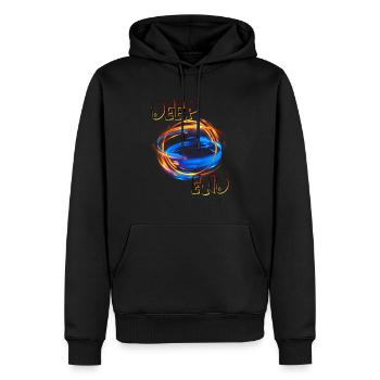 Tiefes Ende - Männer Premium Bio Hoodie - Schwarz - Vorne - Nico (187cm)