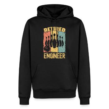 Bowling pensionierter Ingenieur - Männer Premium Bio Hoodie - Schwarz - Vorne - Nico (187cm)