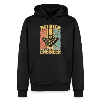 Billard pensionierter Ingenieur - Männer Premium Bio Hoodie - Schwarz - Vorne - Nico (187cm)