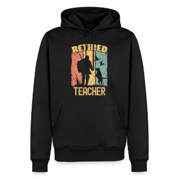 Jagd Jagen pensionierter Lehrer - Männer Premium Bio Hoodie - Schwarz - Vorne - Nico (187cm)