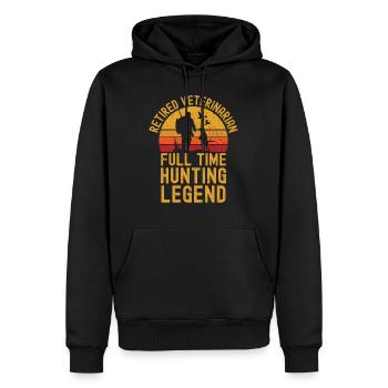 Pensionierte Tierarzt-Jagdlegende - Männer Premium Bio Hoodie - Schwarz - Vorne - Nico (187cm)