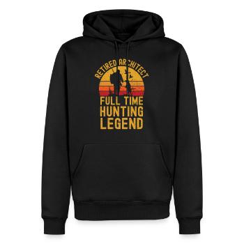 Pensionierter Architekt Jagdlegende - Männer Premium Bio Hoodie - Schwarz - Vorne - Nico (187cm)