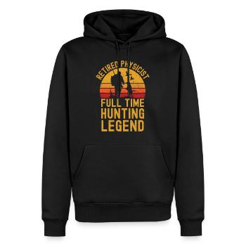 Pensionierter Physiker Jagdlegende - Männer Premium Bio Hoodie - Schwarz - Vorne - Nico (187cm)