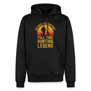 Pensionierte Buchhalter-Jagdlegende - Männer Premium Bio Hoodie - Schwarz - Vorne - Nico (187cm)