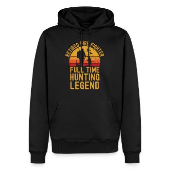 Pensionierte Feuerwehr Jäger Jagd legende - Männer Premium Bio Hoodie - Schwarz - Vorne - Nico (187cm)