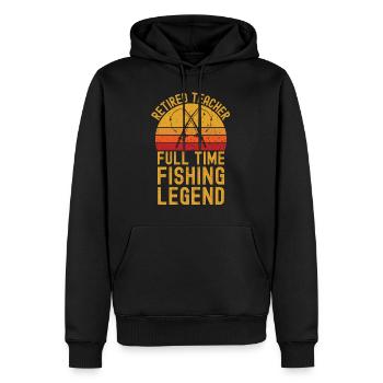 Angellegende im Ruhestand - Männer Premium Bio Hoodie - Schwarz - Vorne - Nico (187cm)