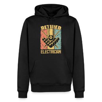 Billard-Elektriker im Ruhestand - Männer Premium Bio Hoodie - Schwarz - Vorne - Nico (187cm)