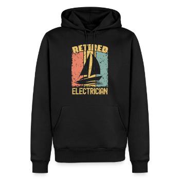 Segeln pensionierter Elektriker - Männer Premium Bio Hoodie - Schwarz - Vorne - Nico (187cm)
