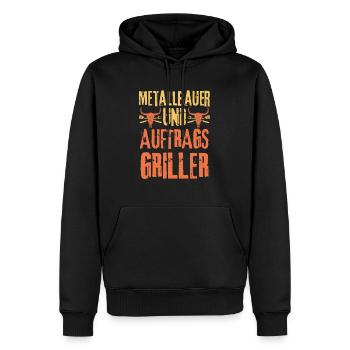 Metallbauer und Grillen - Männer Premium Bio Hoodie - Schwarz - Vorne - Nico (187cm)