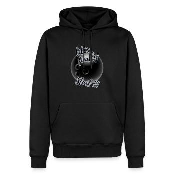 let´s finally Start Bowling 9 - Männer Premium Bio Hoodie - Schwarz - Vorne - Nico (187cm)