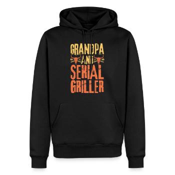 Opa und Seriengriller - Männer Premium Bio Hoodie - Schwarz - Vorne - Nico (187cm)