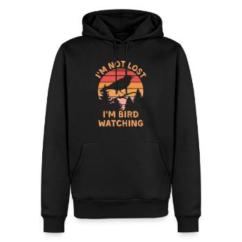 Vogelbeobachtung für Ornithologen - Männer Premium Bio Hoodie - Schwarz - Vorne - Nico (187cm)