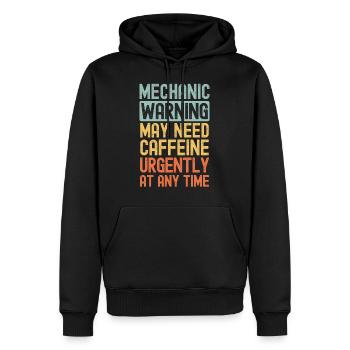 Mechaniker brauchen dringend Kaffee - Männer Premium Bio Hoodie - Schwarz - Vorne - Nico (187cm)