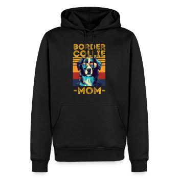 Border collie lunettes de soleil maman rétro - Sweat à capuche Premium bio Homme - noir - Devant - Nico (187cm)