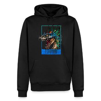 Leviathan-Monster - Männer Premium Bio Hoodie - Schwarz - Vorne - Nico (187cm)