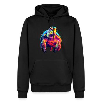 Colorful sea turtle - Men’s Premium Organic Hoodie - black - Front - Nico (187cm)