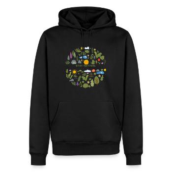 Stay natural - Sweat à capuche Premium bio Homme - noir - Devant - Nico (187cm)