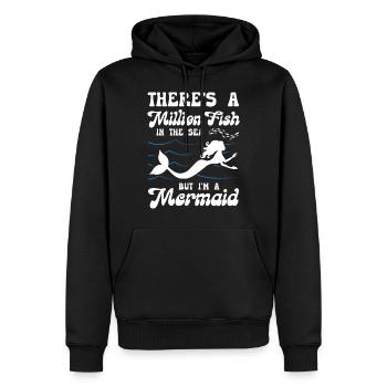 There is A Million Fish But I Am Mermaid - Männer Premium Bio Hoodie - Schwarz - Vorne - Nico (187cm)