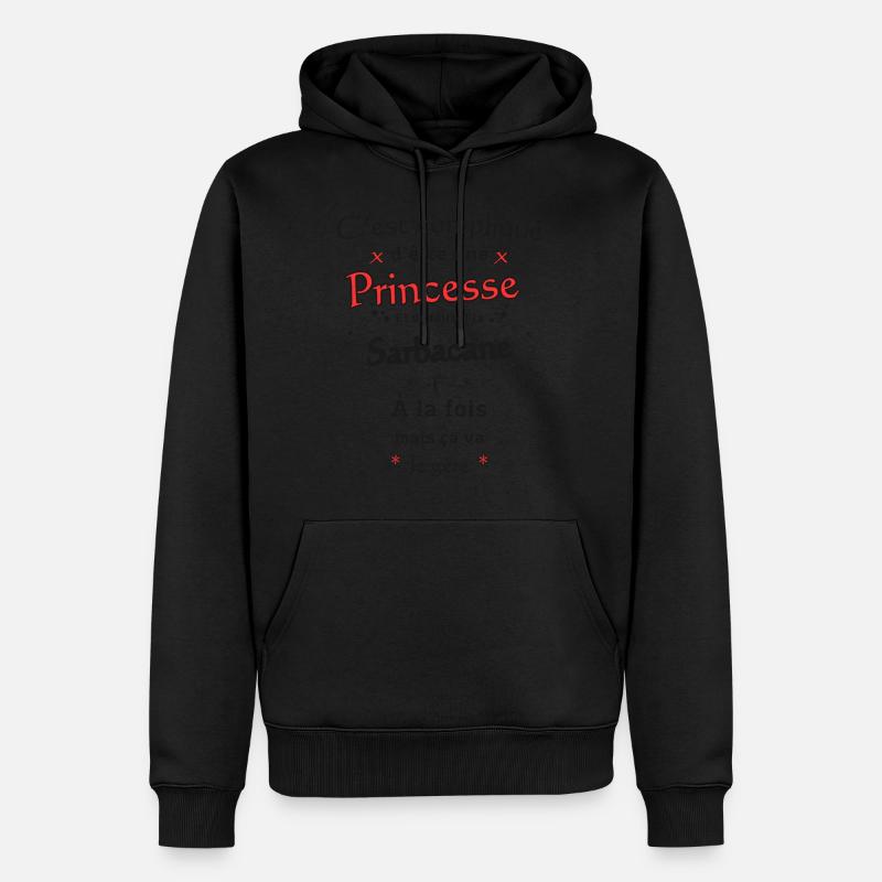 Princesse Et Sarbacane - Sweat à capuche Premium bio Homme - noir