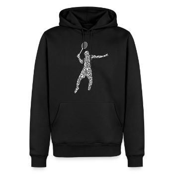 Badminton Badmintonspieler Federball Jungen - Männer Premium Bio Hoodie - Schwarz - Vorne - Nico (187cm)
