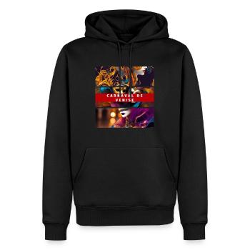 Chromatic Carnival - Men’s Premium Organic Hoodie - black - Front - Nico (187cm)