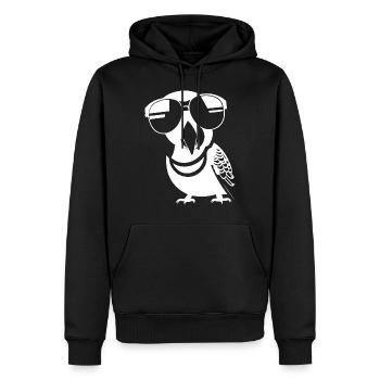 Lustiger Vogel Mit Sonnenbrille Cool Bourke's Parak - Männer Premium Bio Hoodie - Schwarz - Vorne - Nico (187cm)