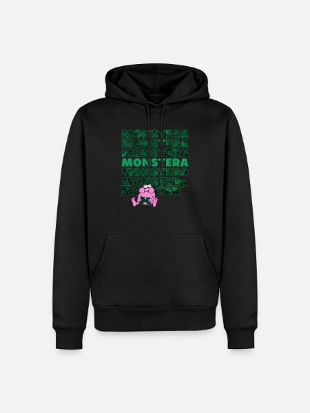 Monstera Monster - Men’s Premium Organic Hoodie - black