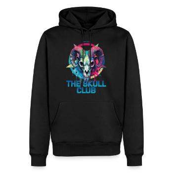 Skull Goat - The Skull Club - Männer Premium Bio Hoodie - Schwarz - Vorne - Nico (187cm)