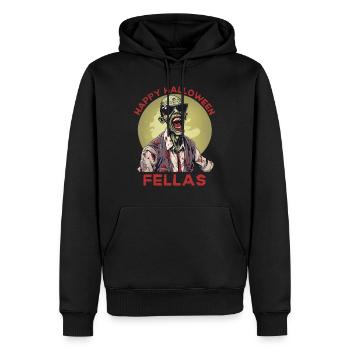 Happy Halloween Fellas Zombie - Men’s Premium Organic Hoodie - black - Front - Nico (187cm)
