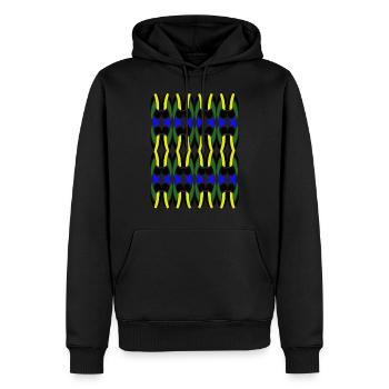 Design multicolore unique - Sweat à capuche Premium bio Homme - noir - Devant - Nico (187cm)