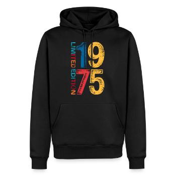 Legend 1975 50th Birthday Gifts for Men Women 50 Y - Sweat à capuche Premium bio Homme - noir - Devant - Nico (187cm)