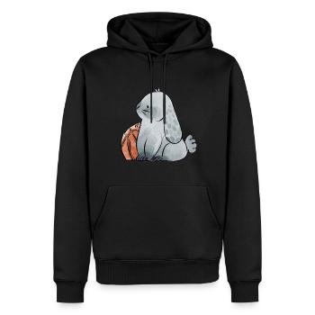 Basketball Mädchen - Männer Premium Bio Hoodie - Schwarz - Vorne - Nico (187cm)