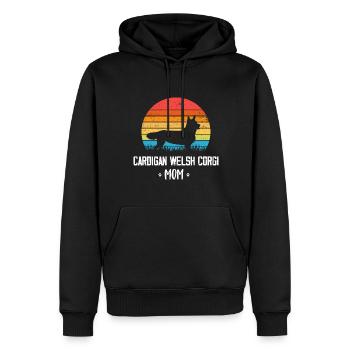 Cardigan Welsh Corgi - Sweat à capuche Premium bio Homme - noir - Devant - Nico (187cm)