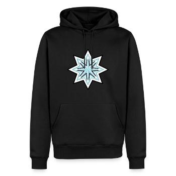 Schneeflocke Icon Winter - Männer Premium Bio Hoodie - Schwarz - Vorne - Nico (187cm)
