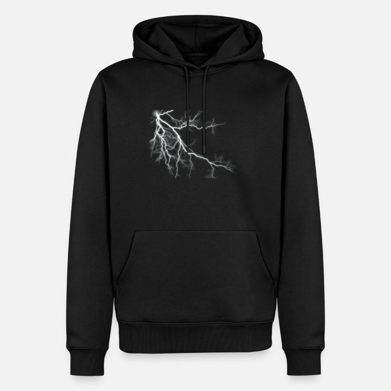 Licht ein 2 - Männer Premium Bio Hoodie - Schwarz