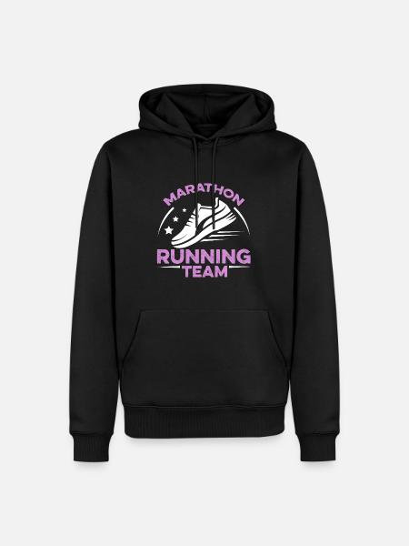 marathon running team - Men’s Premium Organic Hoodie - black
