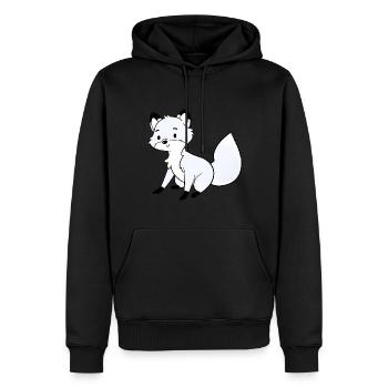 Polarfuchs - Männer Premium Bio Hoodie - Schwarz - Vorne - Nico (187cm)
