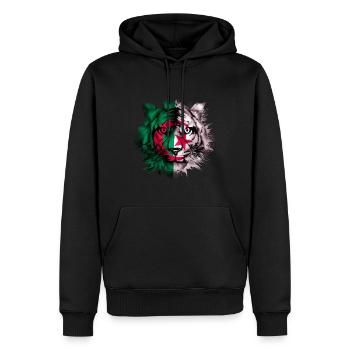 Algerien - Männer Premium Bio Hoodie - Schwarz - Vorne - Nico (187cm)