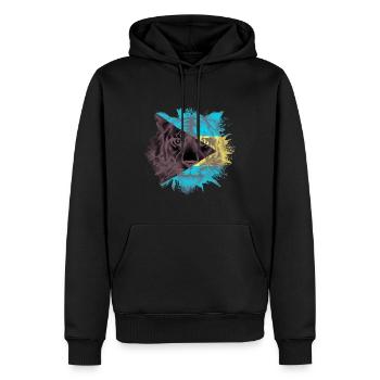 Bahamas - Sweat à capuche Premium bio Homme - noir - Devant - Nico (187cm)