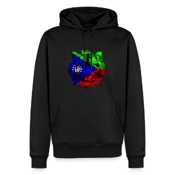 Baloutchistan - Sweat à capuche Premium bio Homme - noir - Devant - Nico (187cm)