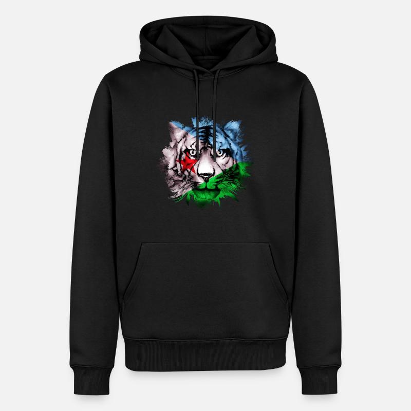 Dschibuti - Männer Premium Bio Hoodie - Schwarz