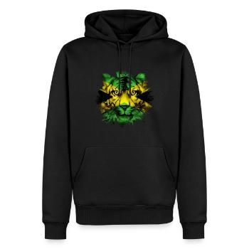 Jamaika - Männer Premium Bio Hoodie - Schwarz - Vorne - Nico (187cm)
