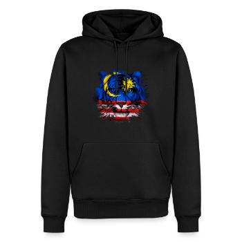 Malaysia - Männer Premium Bio Hoodie - Schwarz - Vorne - Nico (187cm)