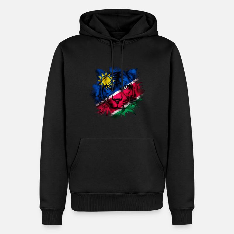 Namibia - Männer Premium Bio Hoodie - Schwarz
